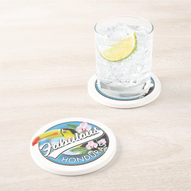 Posavasos Explora el fabuloso logo de Honduras Car Magnet (Lado)