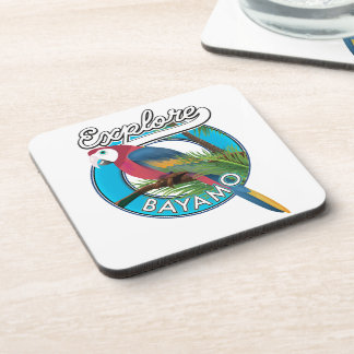 Posavasos Explora el logotipo retro de Hawaii Ceramic Tile B