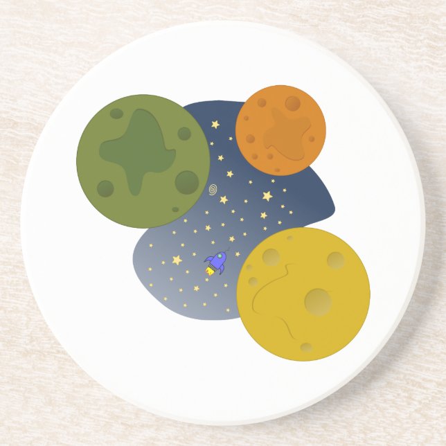 Posavasos Exploración espacial (Frente)