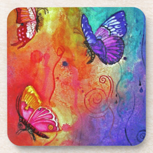 Posavasos Explosión de color de la mariposa