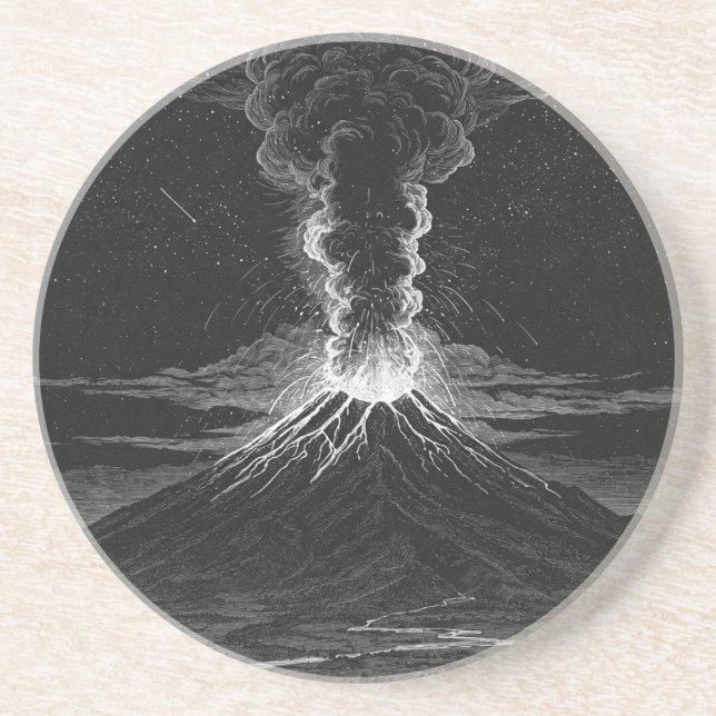 Posavasos Explosión en blanco y negro en el universo (Frente)