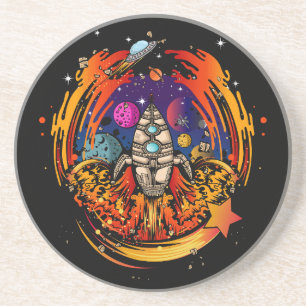 Posavasos Explosión en el espacio