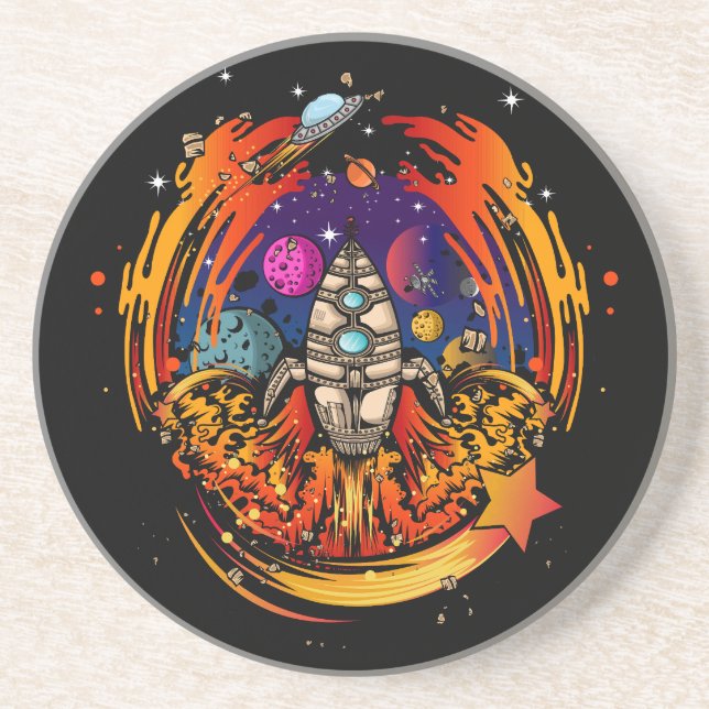 Posavasos Explosión en el espacio (Frente)