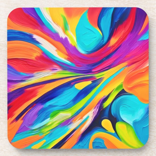 Posavasos Explosión energética vibrante (Frente)