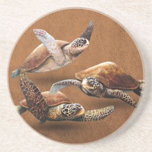 Posavasos Extinción De Animales De Tortuga Marina Salva A La