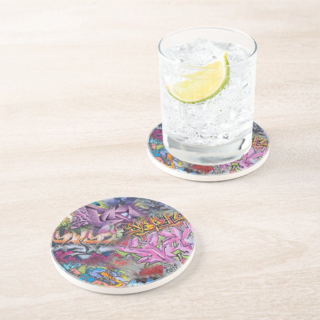 Posavasos Extracto fresco del arte de la calle de la pintada (Lado)