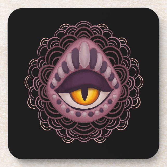 Posavasos Extraño Ojo Parlanchín Extraño (Frente)