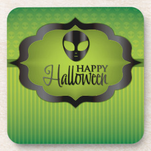 Posavasos Extraterrestre verde de Halloween