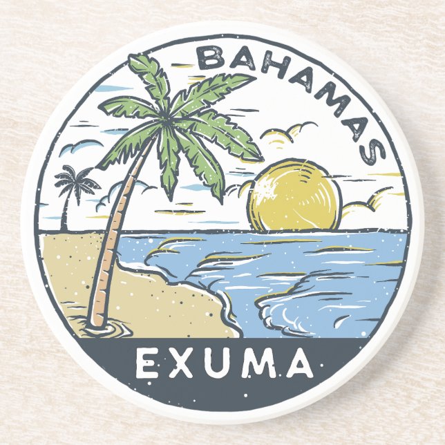 Posavasos Exuma Bahamas Vintage (Frente)