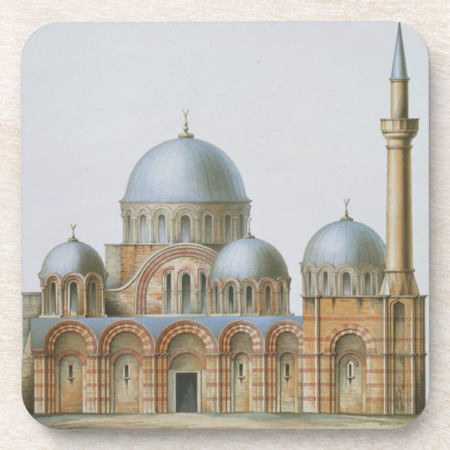 Posavasos Fachada de Kahrije Dzamissi, la iglesia del Savi (Frente)