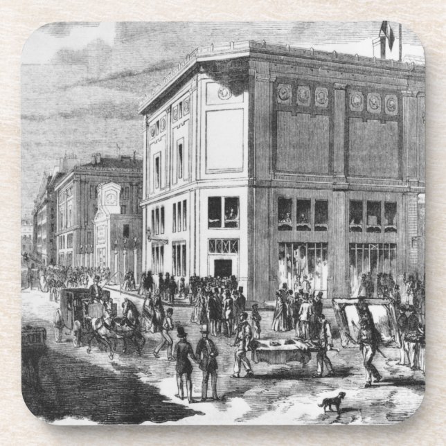 Posavasos Fachada del hotel Drouot, París, c.1852 (engravi (Frente)