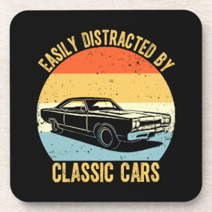 Posavasos Fácilmente Distraído Por Coches Clásicos