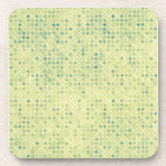 Posavasos Faded Blue Micro Dots on Yellow (Frente)
