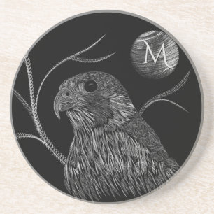 Posavasos Falcon Full Moon Monograma Negro