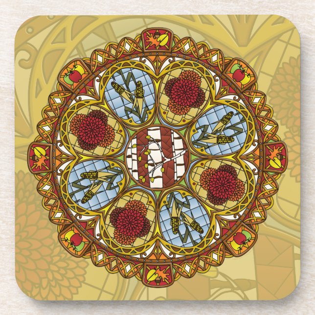 Posavasos Fall Nouveau Square (Frente)