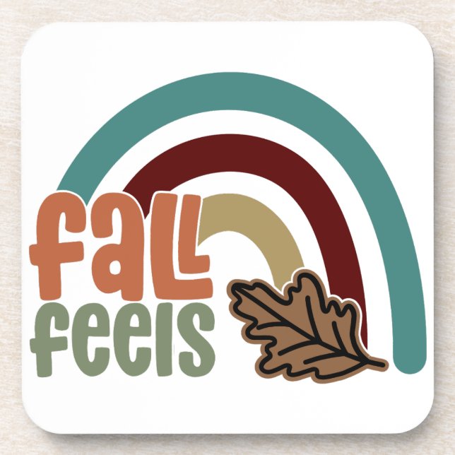Posavasos FALL SIENTE arco iris otoño (Frente)