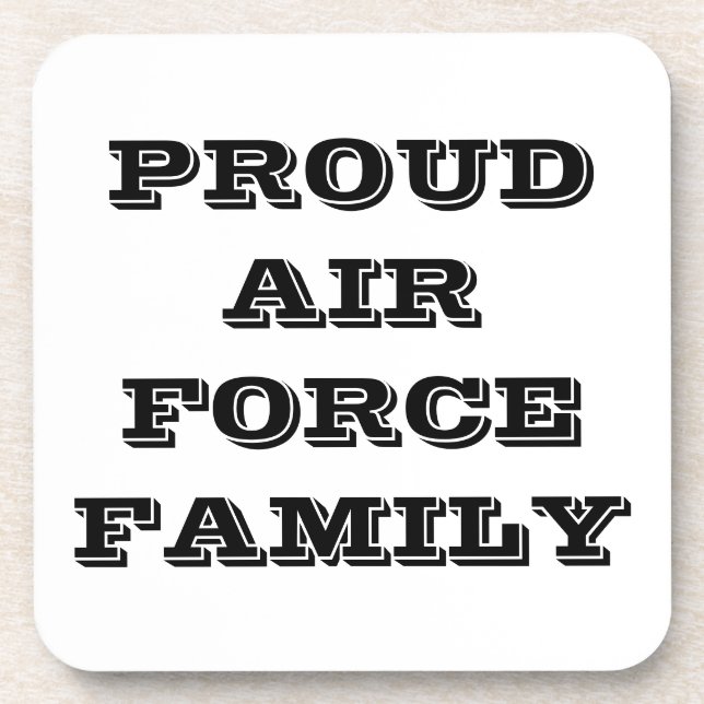 Posavasos Familia de la Fuerza Aérea Orgullosa (Frente)
