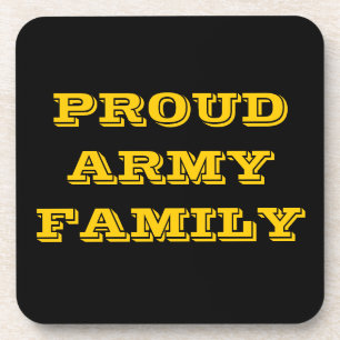 Posavasos Familia del Ejército Orgulloso de los Juegos de Pa