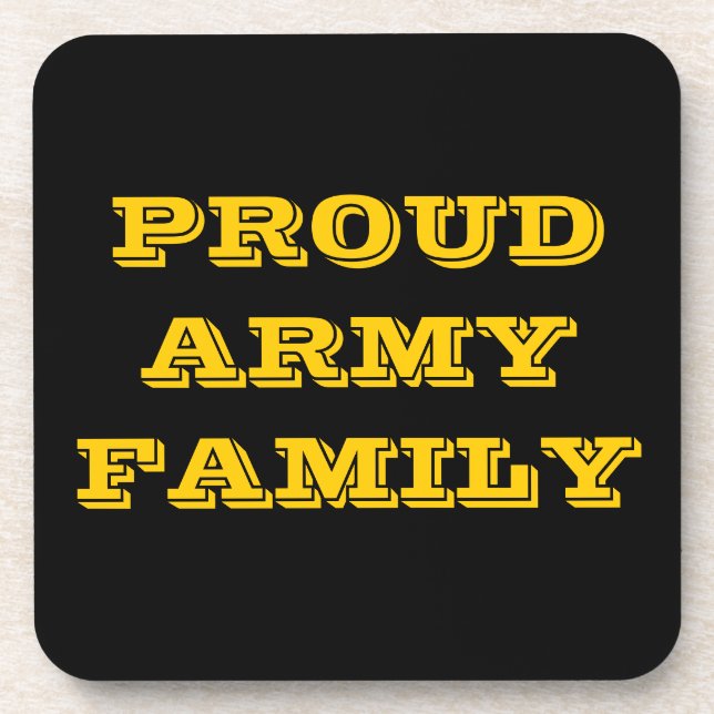 Posavasos Familia del Ejército Orgulloso de los Juegos de Pa (Frente)