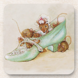 Posavasos Familia del ratón en un zapato por Beatrix Potter
