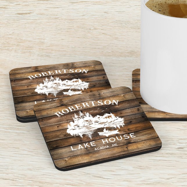 Posavasos Familia Lake House Nombre Madera Rusa (Subido por el creador)