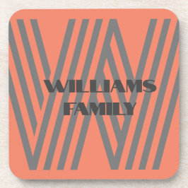 Posavasos FAMILIA MONOGRAMA DURO REGALO DE montaña rusa de p