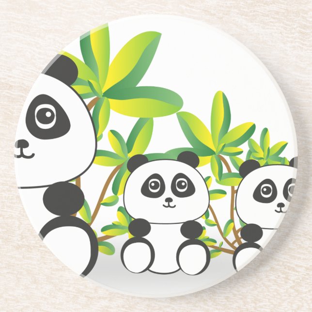 Posavasos Familia Panda (Frente)