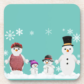 Posavasos familia snowman