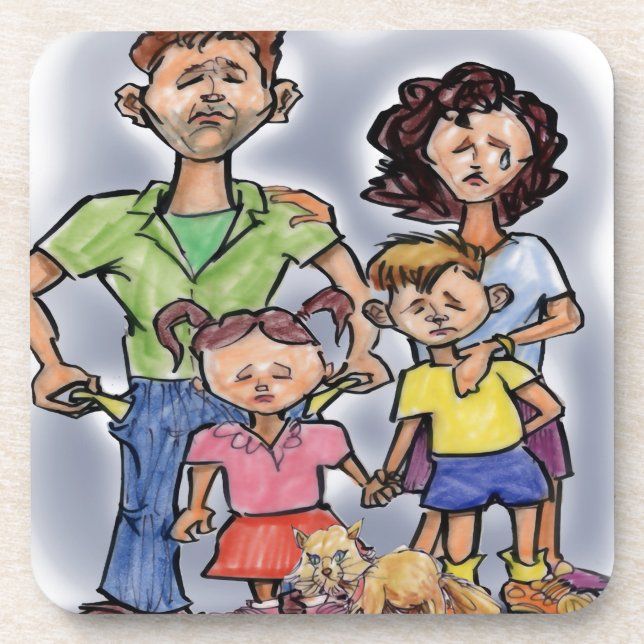 Posavasos Familia Triste (Frente)