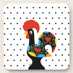 Posavasos Famoso gallo de Barcelos Nr 09 - Puntos Polka