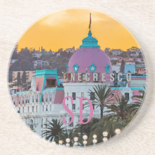 Posavasos Famoso hotel de lujo Hotel Negresco en Niza Franci