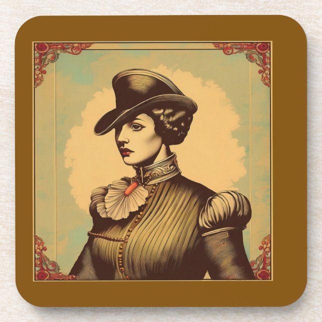 Posavasos Fancy Lady In Period Costume (Frente)