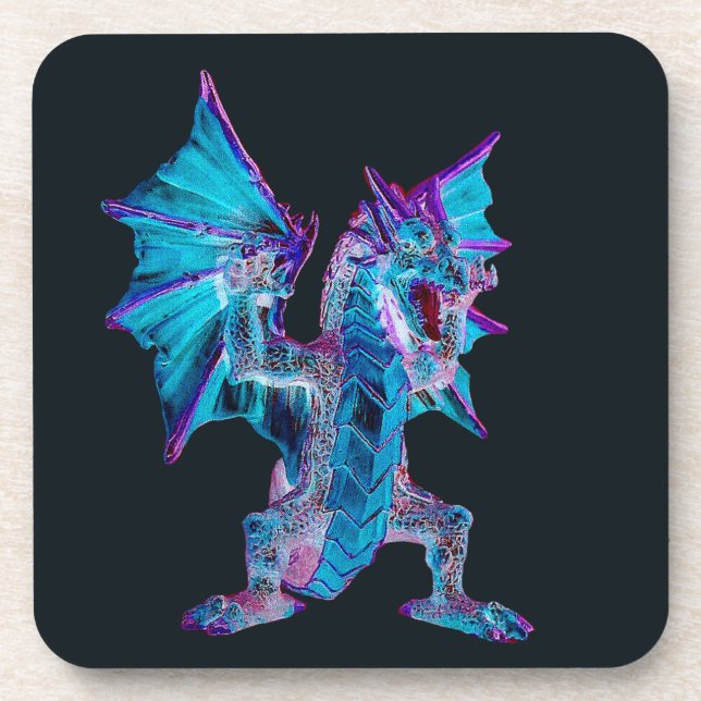 Posavasos Fantasía Blue Fire Dragon 6 Coaster Set (Frente)