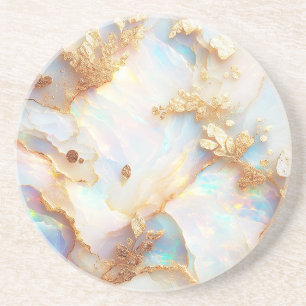 Posavasos Fantasía de cristal óptico iridiscente falsa holog