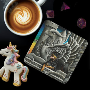 Posavasos Fantasía de Rottweiler Dog Gargoyle