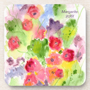 Posavasos Fantasía floral personalizada Art Coasters Cork-ba