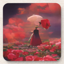 Posavasos Fantasía Rosa en el cielo