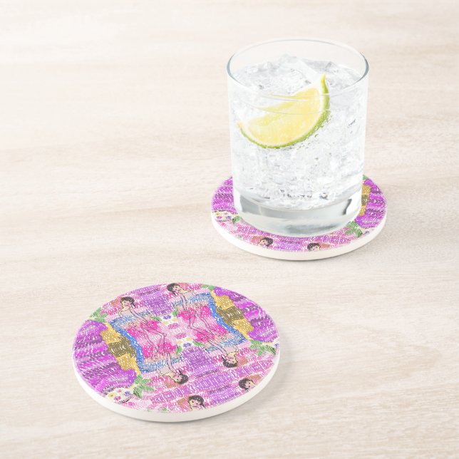 Posavasos Fantasía tejida (Lado)