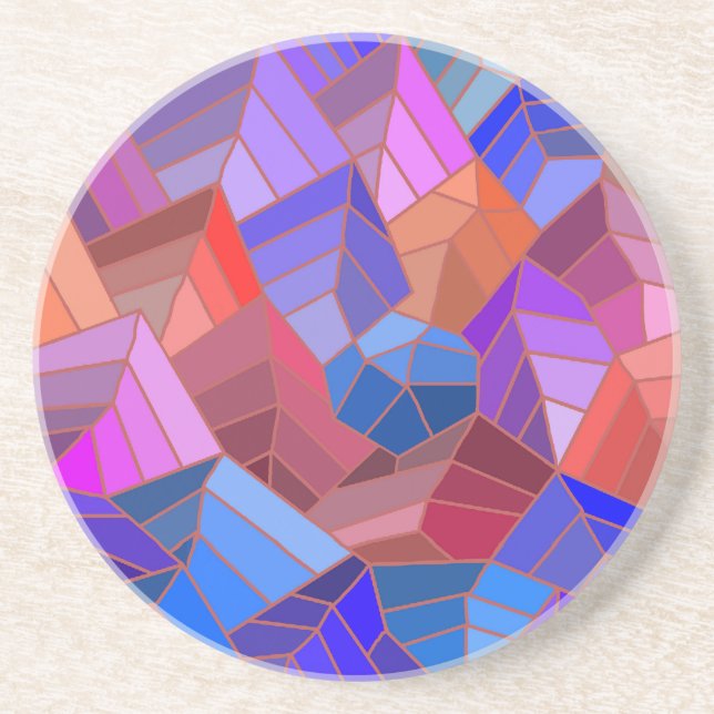 Posavasos Fantasías vistas de las montañas desde el cielo (Frente)