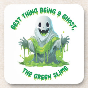 Posavasos Fantasma Asustador de Halloween Cubierto de Baba V