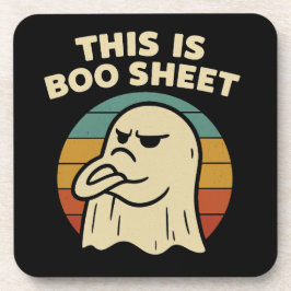 Posavasos Fantasma Divertido "Esto Es Hoja de Boo" Retro Hal