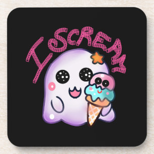 Posavasos Fantasma personalizado "Grito" con arte de cono de