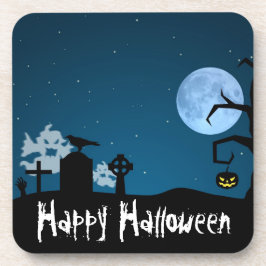 Posavasos Fantasmas de Halloween en el cementerio