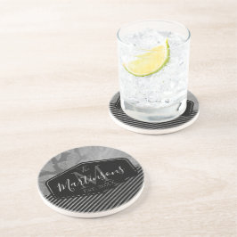 Posavasos Fantasmas de moda con familia de monogramos de ray