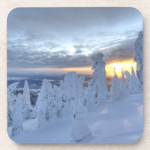 Posavasos Fantasmas de nieve al atardecer en Whitefish Mount