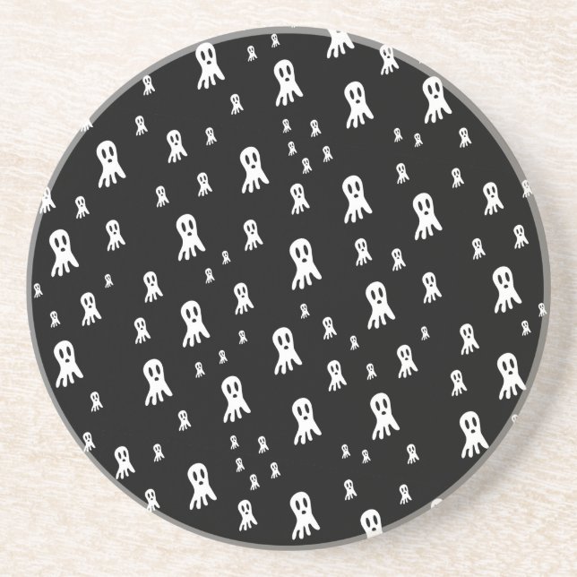 Posavasos Fantasmas oscuros de Halloween (Frente)