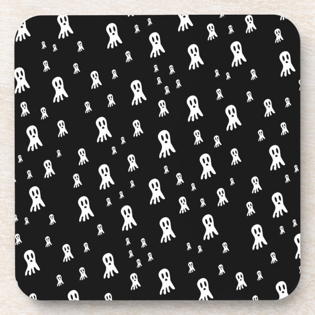 Posavasos Fantasmas oscuros de Halloween (Frente)