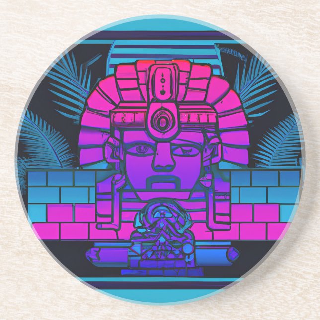 Posavasos Faraón Synthwave (Frente)