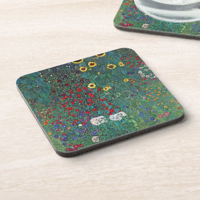 Posavasos Farmergarden w Sunflower por Klimt, Flores de époc (Lado Izquierdo)