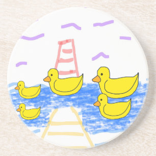 Posavasos Faro amarillo de la familia del pato